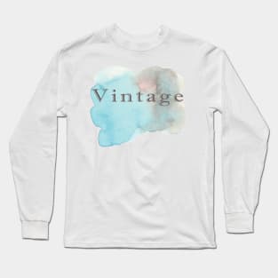 Vintage Watercolor Splotch Long Sleeve T-Shirt